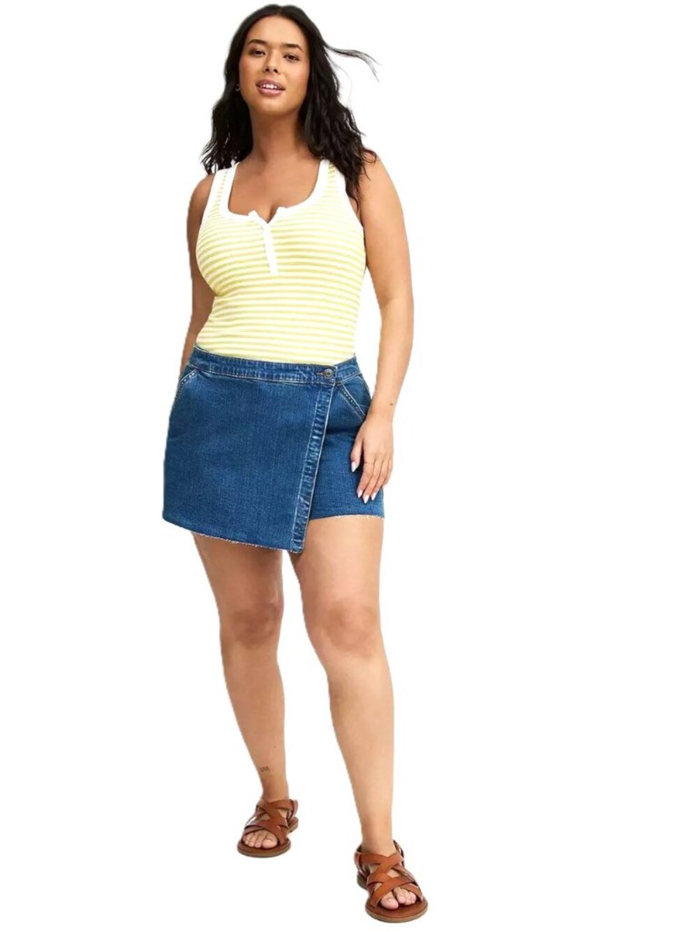 TORRID Mid-Rise Vintage Stretch Denim Skort. Plus Size 24 - Picture 6 of 15